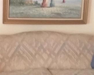  Couch and oil painting 