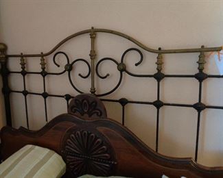metal vintage full size head & foot board