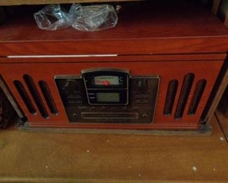record player, radio