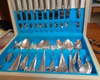 silver plate, large set