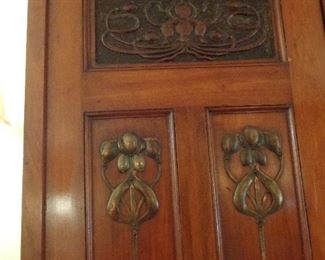 closeup of trim on armoire