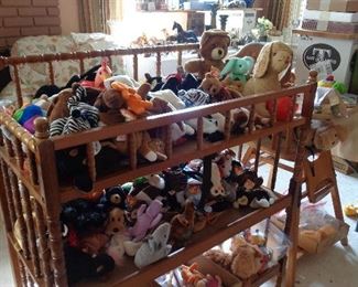 beanie babies & changing table