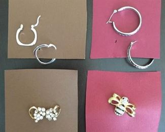 Earrings and Bumblebee Pin https://ctbids.com/#!/description/share/207462