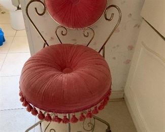 Adorable pink adjustable height stool