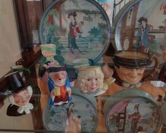 Toby Mugs and Collectible Oriental Plates
