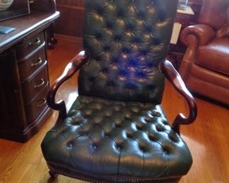 Green Leather Chair 