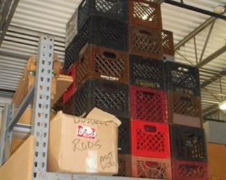 Plastic  crates available.  Ask about bulk rate prices