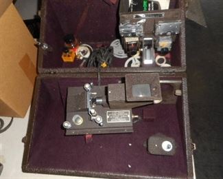 Movie film camera editing equipment