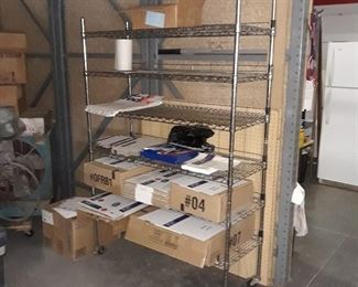 Metal wire storage rack on wheels 
48"  x  18"  x 6'