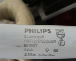 Phillip's 96"  florescent  light bulbs, new old stock.  60 watt