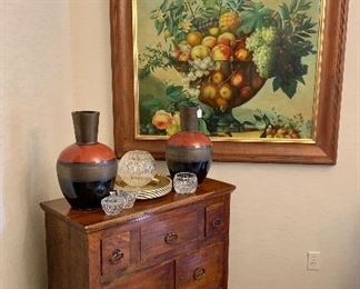 Antique chest & decor