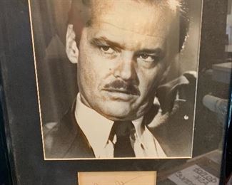 Jack Nicholson framed photo & autograph