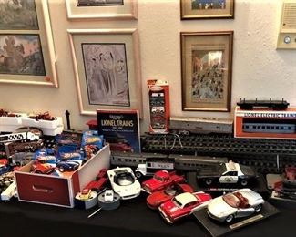 Lional Trains and Matchbox Cars