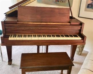 Baby Grand Piano mahogany with bench