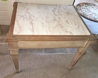 marble top end table
