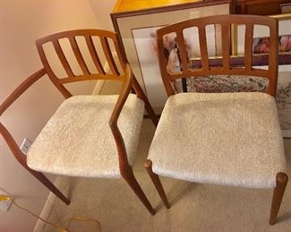 pair of Mid Century dining chairs