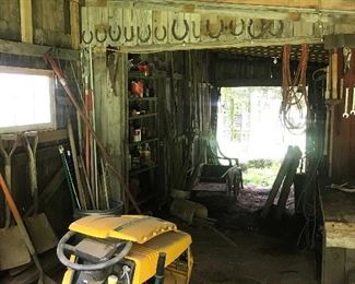 Outdoor sheds, tools, equipment 
