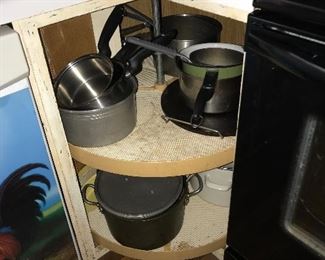 Pots, pans, serving dishes