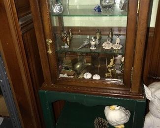Curio cabinet and side tables