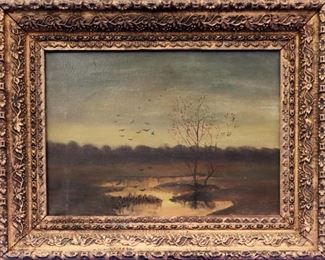 Oil on Canvas Landscape, Unsigned 