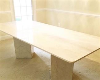 Stunning! Solid Marble Table ! Custom made one of a kind . Seats 8 .  Only used 2X  . Original price was $9800 asking $1700 /OBO 