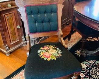 Eastlake Chairs Needlepoint Seats 