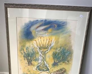 Judaica lithograph by Rubin $150