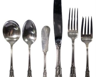 Wallace Rose Point Sterling Silver Flatware Service
