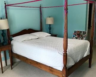 Antique 4 PosterRice Bed Full/Double