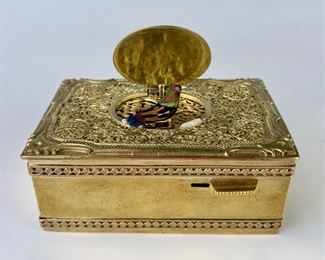 Singing Bird Box w/ Ornate Gilt Bronze Case       
