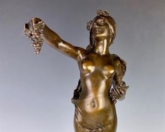 Maurice Bouval (1863-1916) Bronze Nude Lady       