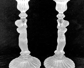 Signed Baccarat Candlesticks