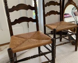 Vintage ladderback chairs - 2 available