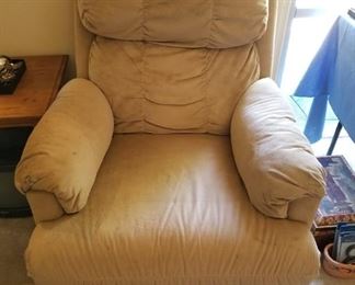 #17 tan micro fiber recliner $30.00