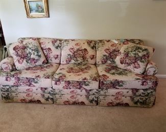 #4 Byrant yellow flower sofa 92 long $120.00
