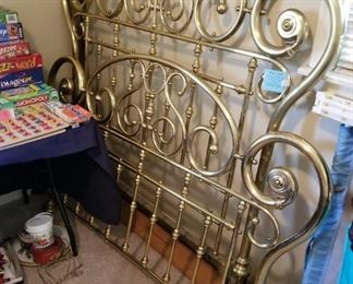 #24 brass full bed frame $200.00