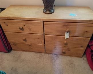 #23 pine chest of 4 drawers 50x17x29 $65.00