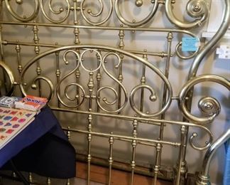 #24 brass full bed frame $200.00