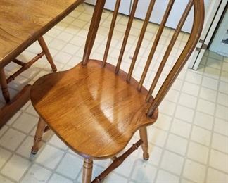 #11 farm house plateform dining table w bench ad 4 chairs 60x35x30 $175.00