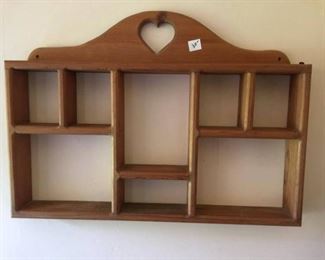 #37 wooden display shelf $30.00