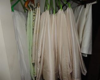 many long curtains