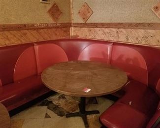 Half Circle Red Booth