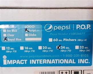 (72) Pepsi 24 oz Royal Blue Tumblers