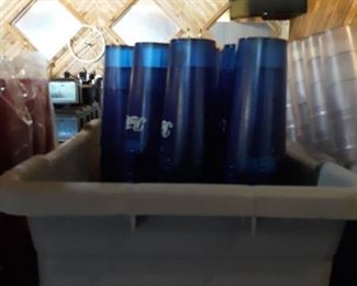 (52) 24 oz Plastic Pepsi Tumblers with Bucket