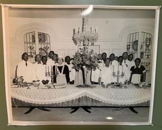 Many of the serving pieces being offered have visited the Governor's Mansion in Atlanta.  Mrs. Cobb and Henry catered parties for 8 different Georgia Governors! Chester Davenport is 3rd from the right. 