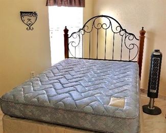 Iron w/Wood Posts Queen Headboard - $50 - (63W)