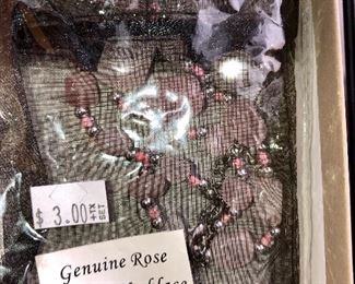Genuine Rose Quartz Necklace