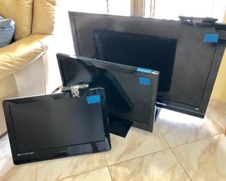 Sony 46-Inch, Emerson 32-Inch, Vizio 25-Inch