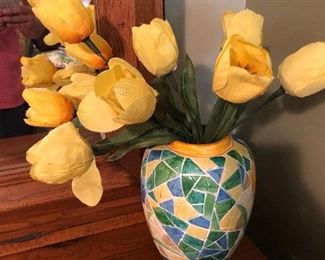 VASE WITH YELLOW FLOWERS 