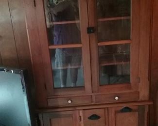 Vintage cupboard with flour bins